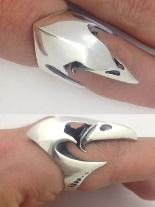 Erkek Gümüş Yüzük - Kuzgun Kafası 925 Ayar Gümüş Erkek Yüzük Erkek Gümüş Yüzük - Kuzgun Kafası 925 Ayar Gümüş Erkek Yüzük