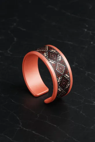Kadın Bakır Yüzük - Rosewhite Model Özel Baskı Metal Kutu Ve Kuvars Taşı