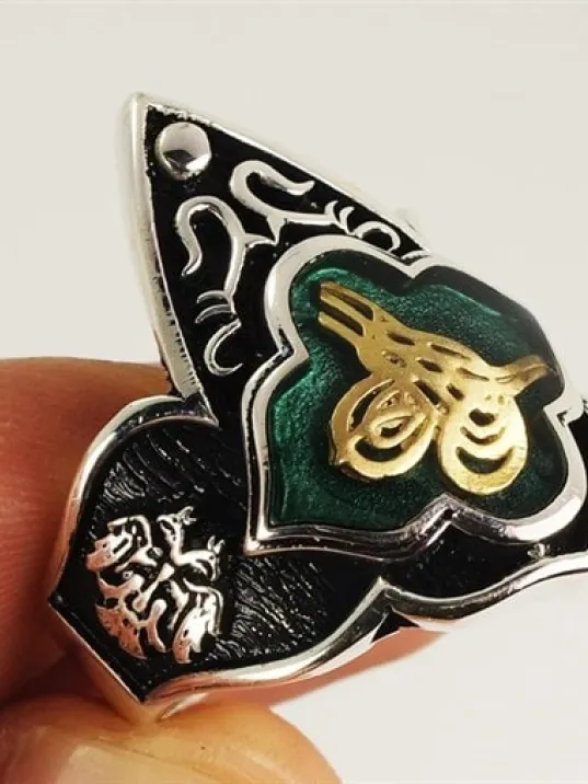 Gümüş Erkek Zihgir Başparmak Yüzük Osmanlı Tuğralı Model Gümüş Erkek Zihgir Başparmak Yüzük Osmanlı Tuğralı Model