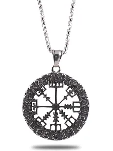 Ottoman Çelik Viking Rune Odin Sembolü Model Erkek Kolye Ckl0vkngodn-gms