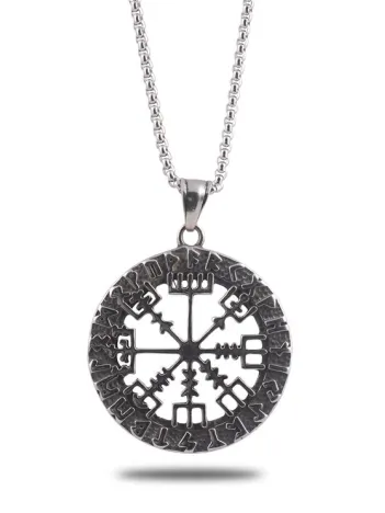 Ottoman Çelik Viking Rune Odin Sembolü Model Erkek Kolye Ckl0vkngodn-gms