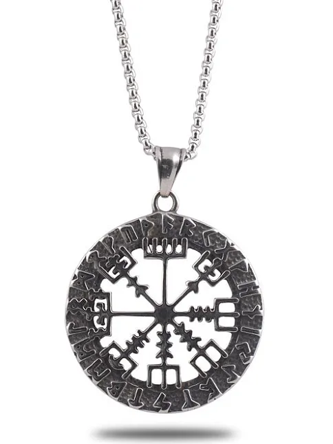 Ottoman Çelik Viking Rune Odin Sembolü Model Erkek Kolye Ckl0vkngodn-gms