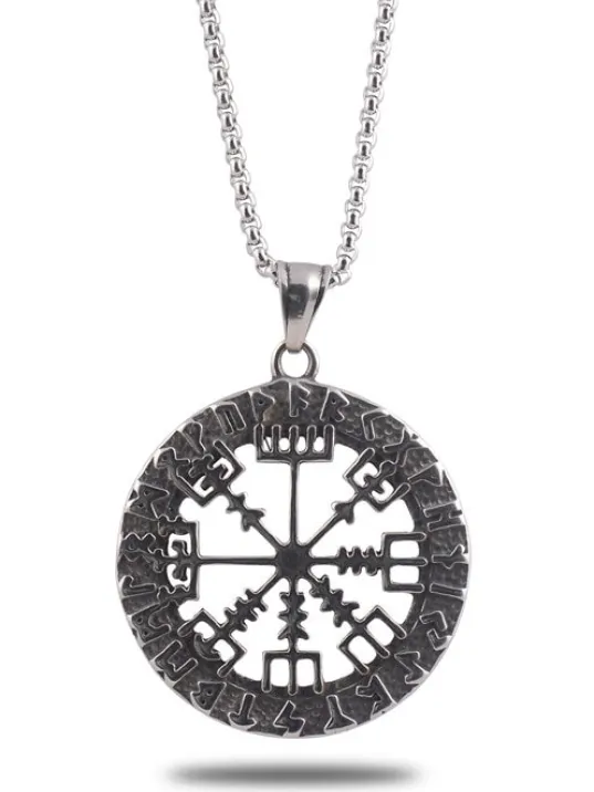 Ottoman Çelik Viking Rune Odin Sembolü Model Erkek Kolye Ckl0vkngodn-gms