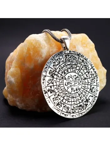 Çift Taraflı Ayetel Kürsi Ve Vefki Erkek Gümüş Kolye Büyük Boy