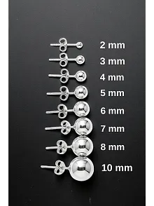 Kadın Gümüş Küpe - 4 mm 925 Ayar Gümüş Top Küpe