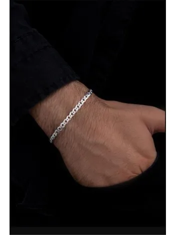 Erkek Gümüş Bileklik - 5mm Nano Model Gümüş Bileklik