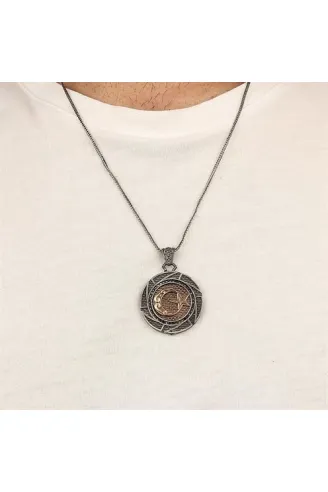 Ayyıldız Model 925 Ayar Gümüş Erkek Kolye Zincir Gklayyldzyv-gms
