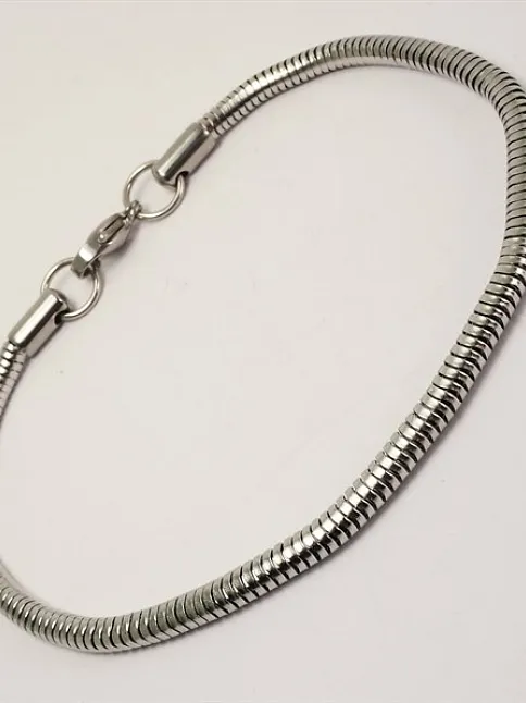 Snake Yılan Modeli Çelik Erkek Bileklik