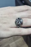 Erkek Gümüş Yüzük - 925 Ayar Gümüş Kuru Kafa Model Gotik Tarz Erkek Yüzük Erkek Gümüş Yüzük - 925 Ayar Gümüş Kuru Kafa Model Gotik Tarz Erkek Yüzük