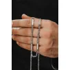 Erkek Gümüş Set - 2,8 mm Kalınlıkta Kral Model Parçalı Kral Erkek Kolye ve Bileklik Set Erkek Gümüş Set - 2,8 mm Kalınlıkta Kral Model Parçalı Kral Erkek Kolye ve Bileklik Set
