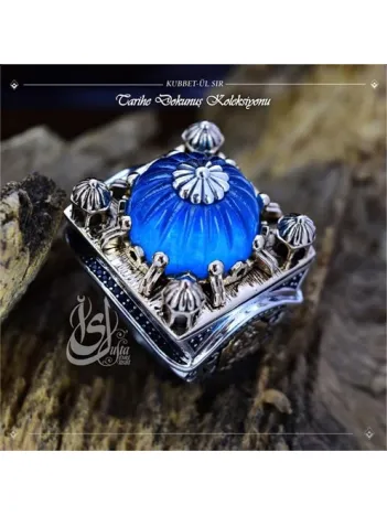 İslam Usta Tasarımı Kubbet-ül Sır Gümüş Erkek Yüzük