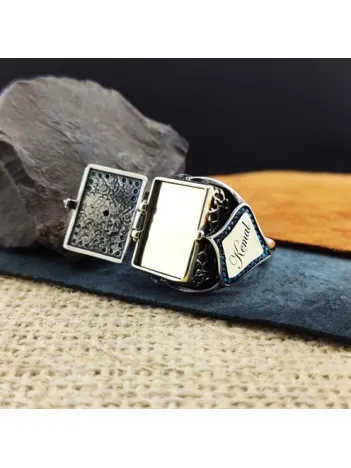 Kişiye Özel Tasarımlı Firuze Mikro Taşlı Erkek Gümüş Yüzük (İçine Fotoğraf, İsim, Logo Yapılır) GYZGMSGUMSV Kişiye Özel Tasarımlı Firuze Mikro Taşlı Erkek Gümüş Yüzük (İçine Fotoğraf, İsim, Logo Yapılır) GYZGMSGUMSV