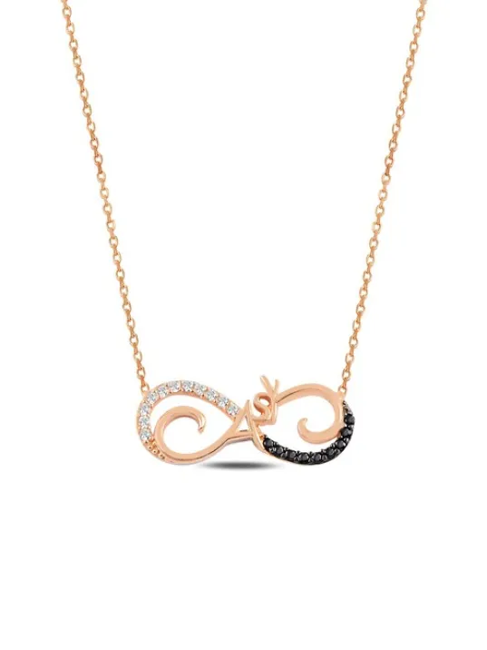 Zirkon Taşlı Rose Aşk Yazılı Model 1 Sonsuzluk Kadın Gümüş Kolye GKLASKSNSZ1-ROS Zirkon Taşlı Rose Aşk Yazılı Model 1 Sonsuzluk Kadın Gümüş Kolye GKLASKSNSZ1-ROS