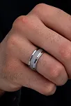 Ares Model Erkek Gümüş Tek Alyans Yüzük Nişan Söz Yüzüğü
