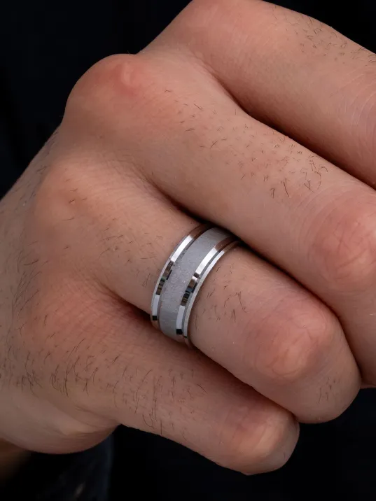 Ares Model Erkek Gümüş Tek Alyans Yüzük Nişan Söz Yüzüğü