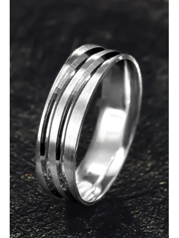 Erkek Gümüş Alyans - Zarif 925 Ayar Erkek Yüzük Erkek Gümüş Alyans - Zarif 925 Ayar Erkek Yüzük