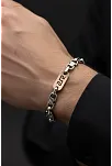 Erkek Çelik Bileklik - Vendetta Model Grek Desenli Kalın Tasarım Kararmaz Paslanmaz Çelik Bileklik