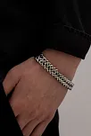 Çift Sıra Örüm Desen Erkek Çelik Bileklik CBLGMSOTCSO