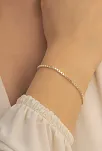 Kadın Gümüş Bileklik - 925 Ayar Küp Zincir Gümüş Bileklik 2mm