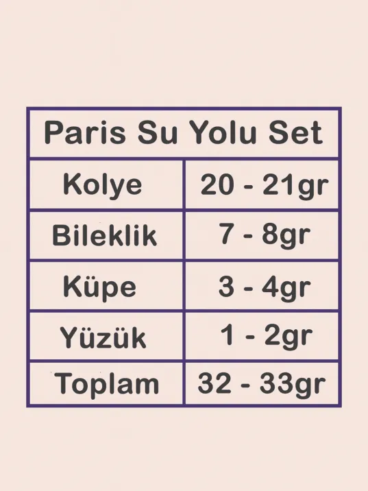 Kadın Gümüş Takı Düğün Seti - Paris Su Yolu 925 Ayar Kolye Bileklik Yüzük Küpe Tam Set Kadın Gümüş Takı Düğün Seti - Paris Su Yolu 925 Ayar Kolye Bileklik Yüzük Küpe Tam Set