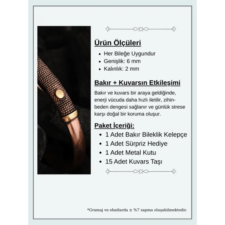 Kadın Bakır Bileklik - Beyza Model Kadın Bakır Kelepçe Bileklik Bilezik Kadın Bakır Bileklik - Beyza Model Kadın Bakır Kelepçe Bileklik Bilezik