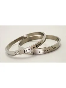 Forever Love Paslanmaz Çelik Erkek Bayan Çift Kelepçe Bileklik Set Forever Love Paslanmaz Çelik Erkek Bayan Çift Kelepçe Bileklik Set