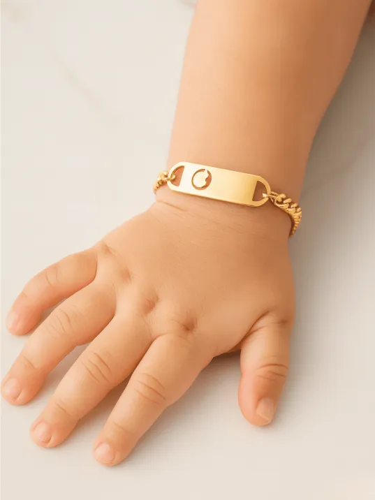 Bebek Çocuk Çelik Künye - Altın Renk Zarif Künye Çelik Künye Bebek Çocuk Çelik Künye - Altın Renk Zarif Künye Çelik Künye