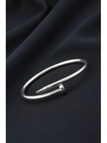 Paslanmaz Çelik Erkek Bayan Çivi Bileklik-Beyaz