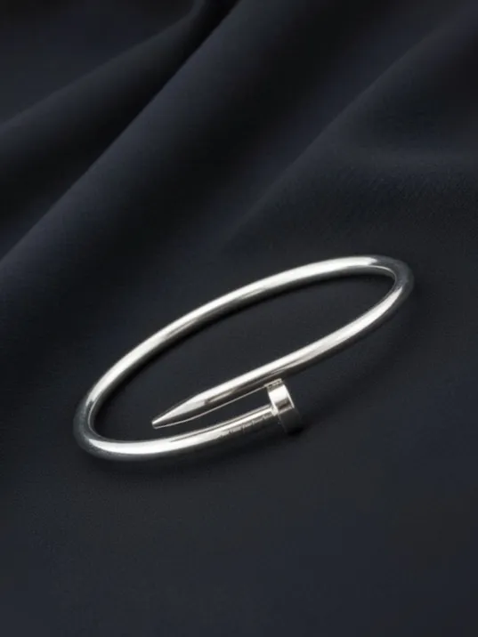 Paslanmaz Çelik Erkek Bayan Çivi Bileklik-Beyaz