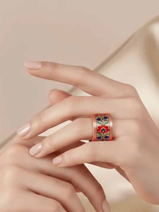 Kadın Bakır Yüzük - Bird Model Özel Baskı Yüzük