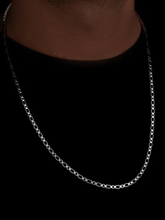 Erkek Çelik Kolye - Halka Desenli Model 2 Çelik Erkek Kolye