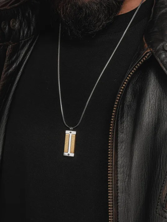 Erkek Çelik Kolye - Antik Şekil Model Erkek Kolye