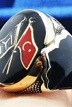 Gümüş Erkek Yüzük IYI Ve Ay Yıldız Sancaklı Lüks Model