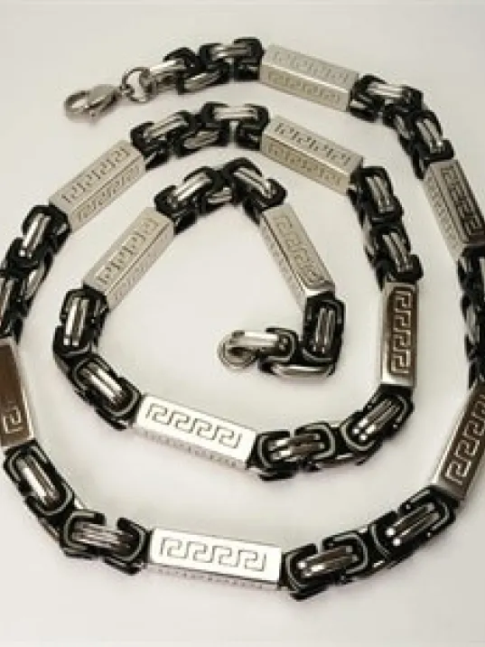ERKEK ÇELİK ZİNCİR KOLYE ÇİFTRENK YENİ MODEL!!