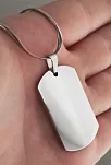 Parlak Paslanmaz Çelik Dogtag İsim Yazılan Asker Künyesi Kolye 5mm