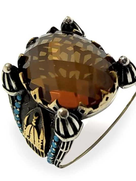 Cami Temalı Gümüş Erkek Yüzük Cami Temalı Gümüş Erkek Yüzük