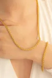 Kadın Çelik Kolye Bileklik Set - Altın Kaplama Spiga Model Çelik Bileklik Kolye Kadın Çelik Kolye Bileklik Set - Altın Kaplama Spiga Model Çelik Bileklik Kolye