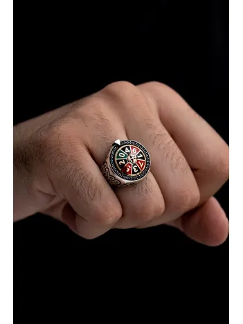 Las Vegas Rulet Model Döner Başlı Erkek Gümüş Yüzük Las Vegas Rulet Model Döner Başlı Erkek Gümüş Yüzük