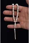 Gümüş Tespih Düz Küre Orta Boy 27gr