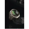 Yeşil Zirkon Taşlı İşlemeli Erkek Gümüş Yüzük GYZZRCNYESL-GMS Yeşil Zirkon Taşlı İşlemeli Erkek Gümüş Yüzük GYZZRCNYESL-GMS