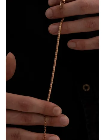 Erkek Çelik Bileklik - Rose Altın Kaplama Sarp Model Erkek Bileklik