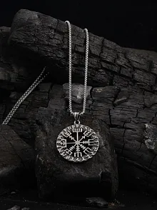 Ottoman Çelik Viking Rune Odin Sembolü Model Erkek Kolye Ckl0vkngodn-gms