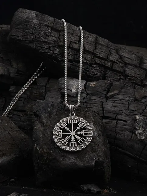 Ottoman Çelik Viking Rune Odin Sembolü Model Erkek Kolye Ckl0vkngodn-gms