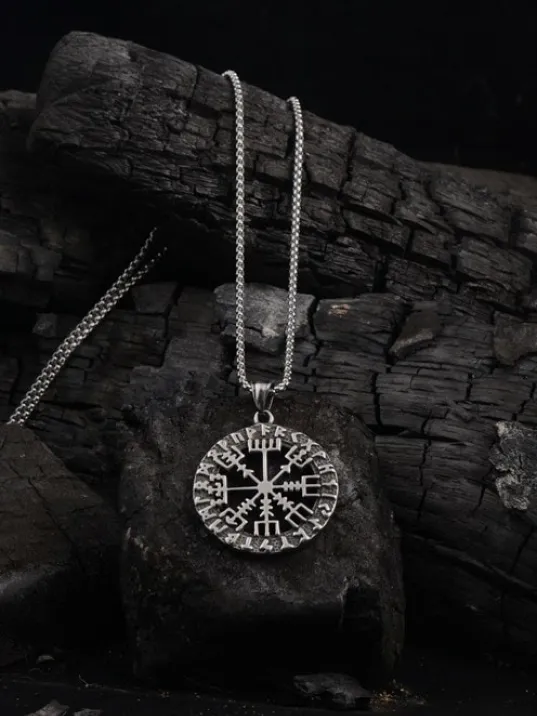 Ottoman Çelik Viking Rune Odin Sembolü Model Erkek Kolye Ckl0vkngodn-gms