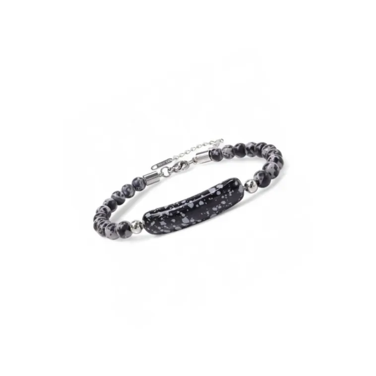 Erkek Kadın Doğal Taş Bileklik - Snowy Obsidian Taşı Bileklik Erkek Kadın Doğal Taş Bileklik - Snowy Obsidian Taşı Bileklik