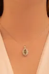 Kadın Gümüş Kolye - Damla Model Zultanit Taşlı Baget Süslemeli Rodyumlu Kadın Kolye Kadın Gümüş Kolye - Damla Model Zultanit Taşlı Baget Süslemeli Rodyumlu Kadın Kolye