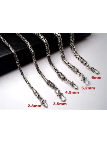 Kancalı Kral Zincir Gümüş Erkek Bileklik Künye İtalyan Model