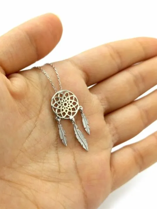 Düş Kapanı Bayan Gümüş Kolye GKLGMSDUSKP