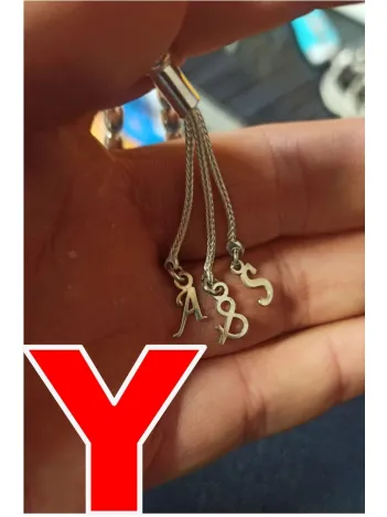 Tespih Püskülü İçin Gümüş Harf ve Şekil