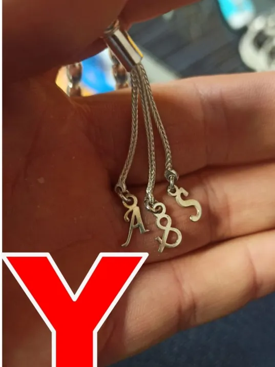 Tespih Püskülü İçin Gümüş Harf ve Şekil